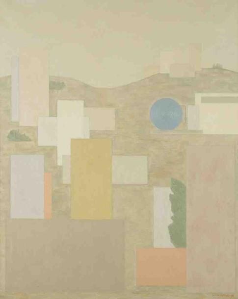 Geneviève ZONDERVAN (née en 1922)
Vivre et travailler, 1978 Huile sur toile. Signée et datée en bas à droite. 81 x 65 cm
