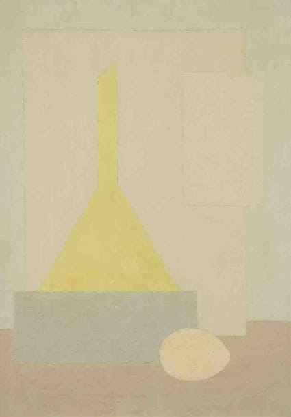 Geneviève ZONDERVAN (née en 1922)
L'Entonnoir jaune, 1978 Huile sur toile. Monogrammée en bas à droite. 33 x 24 cm