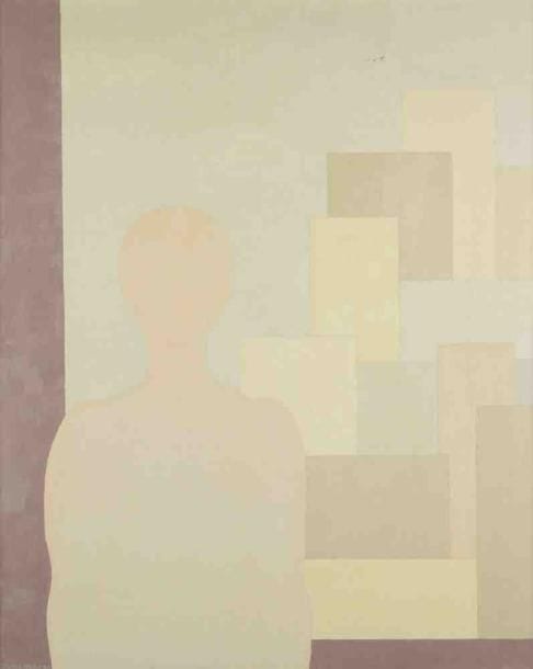 Geneviève ZONDERVAN (née en 1922)
Fenêtre, 1980 Huile sur toile. Signée et datée en bas à gauche. (Petits manques). 81 x 65 cm