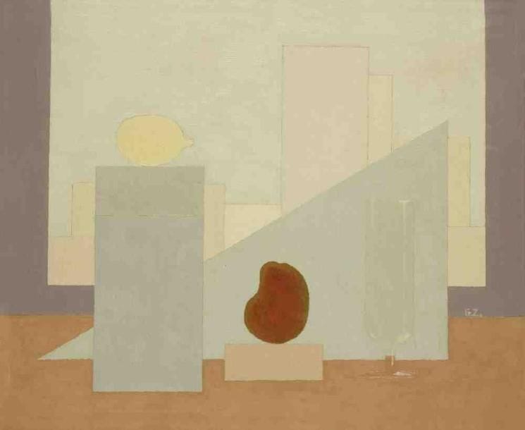 Geneviève ZONDERVAN (née en 1922)
Fruits, 1982 Huile sur toile. Monogrammée en bas à droite. 38 x 46 cm