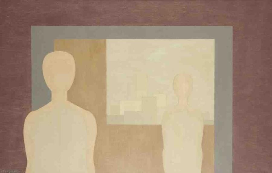 Geneviève ZONDERVAN (née en 1922)
Près de la fenêtre, 1983 Huile sur toile. Signée et datée en bas à gauche. 65 x 100 cm