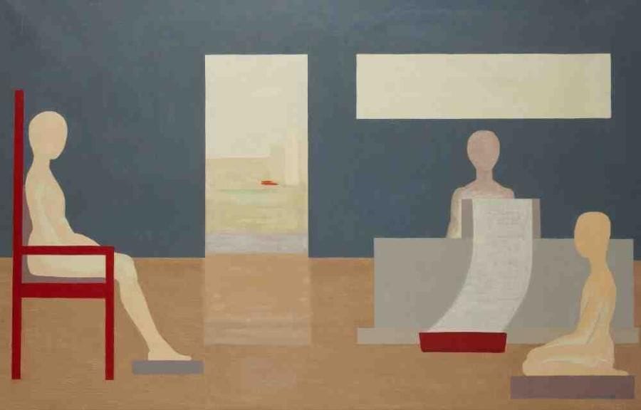 Geneviève ZONDERVAN (née en 1922)
Papyrus, 1986 Huile sur toile. Signée et datée en bas à droite. 65 x 100 cm Exposition: galerie Jaquester, Paris.