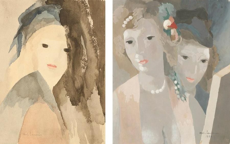 Marie LAURENCIN (1885-1956)
Deuxième album. Procédé Jacomet. Album de 6 planches. Numéroté sur 240. (Couverture défraîchie). 52 x 39 cm