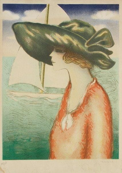 Jean-Pierre CASSIGNEUL (né en 1935)
Jeune femme au chapeau. Lithographie. Signée et numérotée sur 150.. (Mouillures). 73.50 x 53 cm