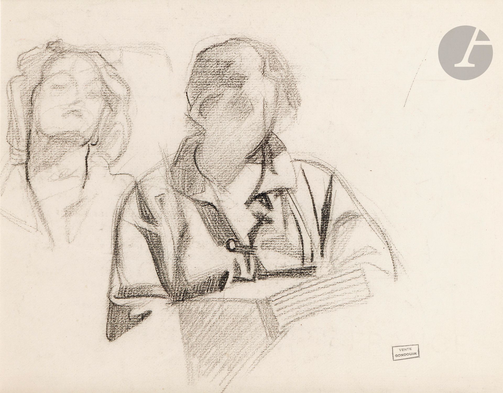 Emmanuel GONDOUIN (1883-1934)
Étude de femme - Nu les bras levés - Femme alanguie
3 fusains ou mine de plomb.
Timbres de l'atelier.
23 x 29 cm - 44 x 30 cm - 40 x 56 cm