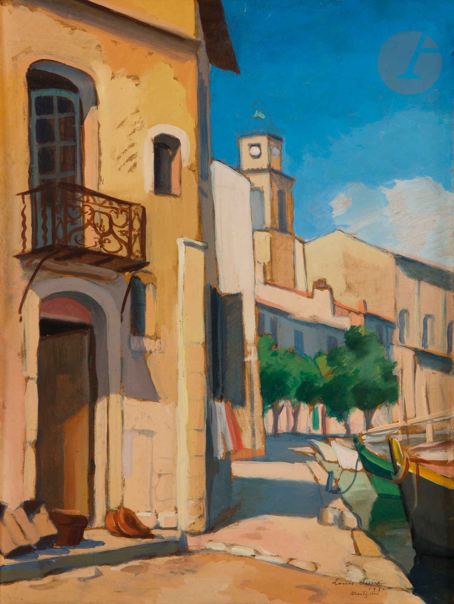 Louis SUIRE (1899-1987)
Le Port de Martigues, 1930
Huile sur carton.
Signée et située en bas à droite.
44 x 32 cm