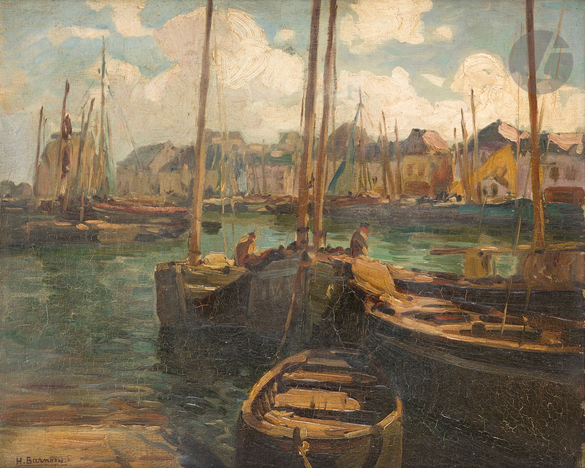 Henri BARNOIN (1882-1935)
Concarneau, le quai Pénéroff
Huile sur toile.
Signée en bas à gauche.
50 x 61 cm
