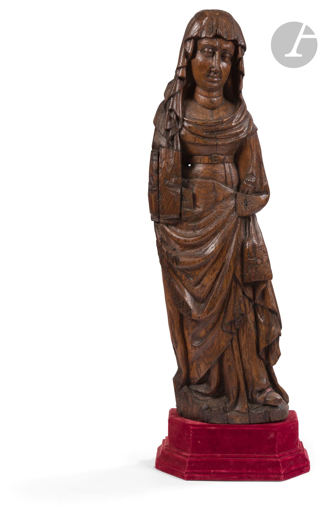 Sainte femme en bois sculpté
Dans le style du XVe siècle
H. : 91 cm