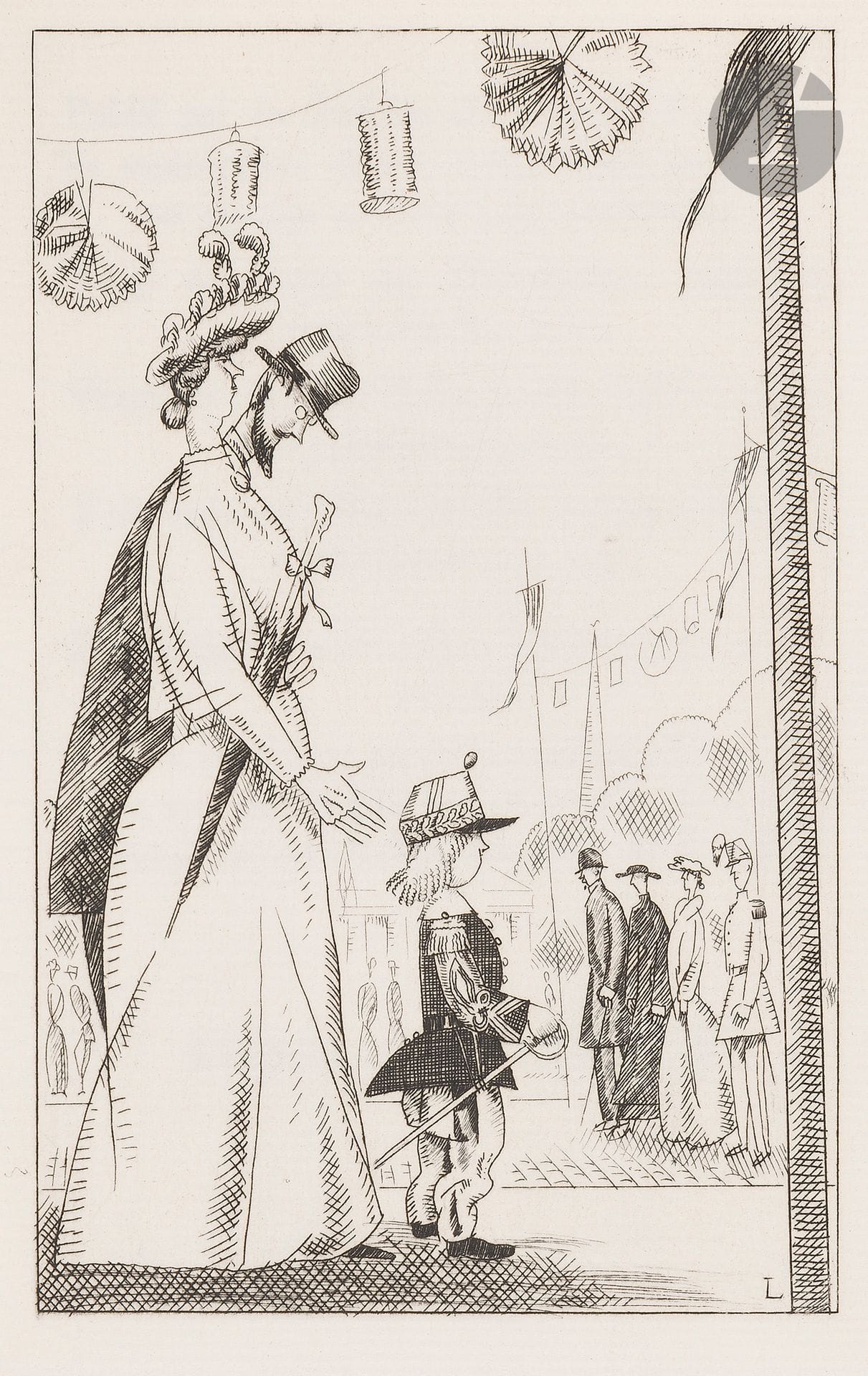 Jean-Émile Laboureur (1877-1943)
Gourmont (Rémy de). Le Joujou patriotisme. Paris, éd. de la Belle Page, 1927. Un vol. petit in-8 [120 x 190], broché, illustré en frontispice d’une gravure de l’artiste (Laboureur 349) en deux épreuves (une sur vergé blanc, une sur chine). L’un des 20 exemplaires sur vergé de Hollande Van Gelder Zonen, numéroté, très frais. Tirage total à 340 ex.