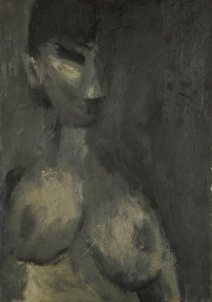 Ézéquiel BAROUKH (1909-1984)
Femme nue Huile sur toile. Porte le cachet du monogramme au dos. H: 46 x L: 33 cm