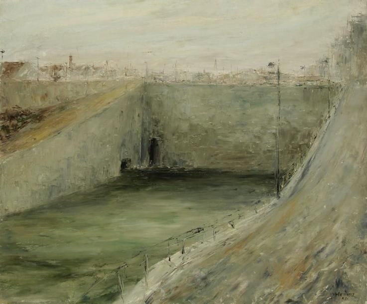 Jack OTTAVIANO (1924-1988)
Le Port, 1954 Huile sur toile. Signée et datée en bas à droite. H: 54 x L: 63 cm
