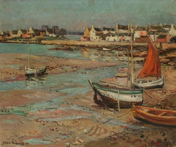 Jean RIGAUD (1912-1999)
Saint-Cado Huile sur toile. Signée en bas à gauche. Signée et titrée au dos. H: 46 x L: 55 cm Commentaire: Porte une étiquette au dos: "?uvre sélectionnée par l'Atelier 64, rue Tiquetonne Paris 2e, Saint-Cado par Jean Rigaud, Médaille d'Or de l'Exposition Internationale 1937 - Sociétaire et Membre du jury de la Nationale des Beaux-Arts"