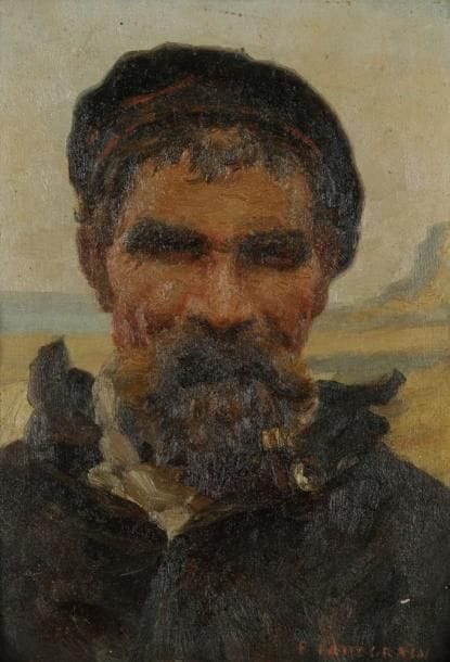 Francis TATTEGRAIN (1852-1915)
Portrait d'homme Huile sur panneau. Signée en bas à droite. H: 22 x L: 16 cm