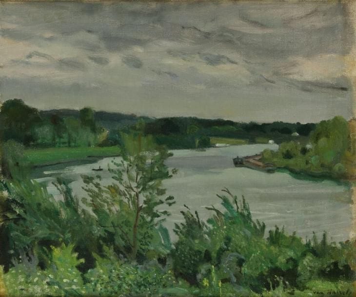 Willem VAN HASSELT (1882-1963)
Paysage de Gironde Huile sur toile. Signée en bas à droite. H: 33 x L: 46 cm