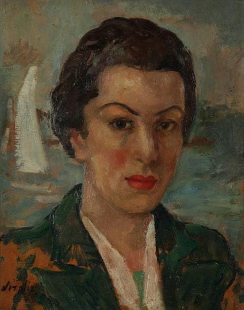 MACARIO VITALIS (1898-1990)
Portrait de femme Huile sur carton. Signée en bas à gauche. H: 34,50 x L: 28 cm