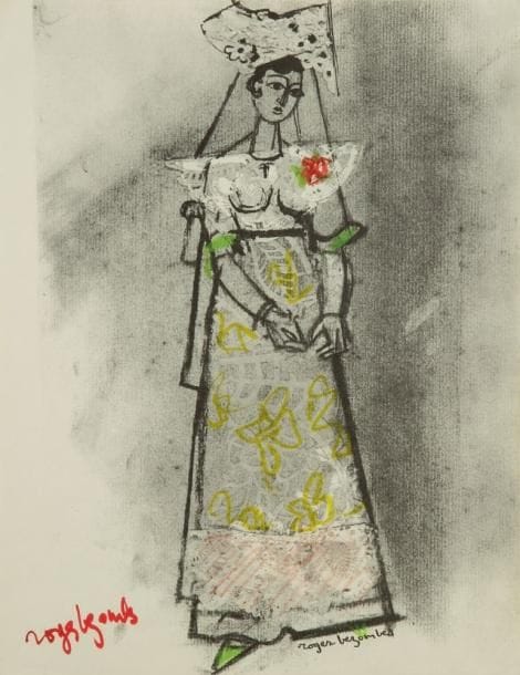 Roger BEZOMBES (1913-1994)
La Mariée Tirage rehaussé au crayon. Signé en bas à gauche. H: 27 x L: 21 cm