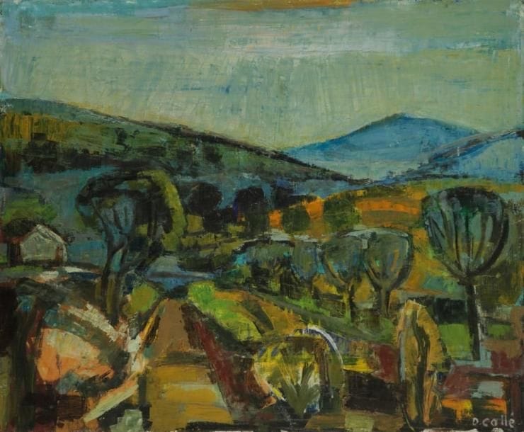 Denise CALLÉ (née en 1915)
Paysage aux vallons Huile sur toile. Signée en bas à droite. H: 60 x L: 73 cm