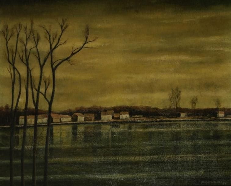 Jean-Pierre CAPRON (1921-1997)
Paysage, 1957 Huile sur toile. Signée et datée en bas à droite. H: 57 x L: 72 cm