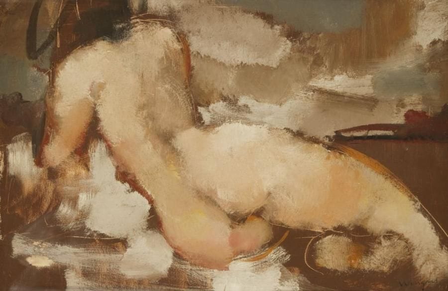 Joachim WEINGART (1895-1942)
Nu de dos Huile sur carton. Signée en bas à droite. H: 40 x L: 61 cm