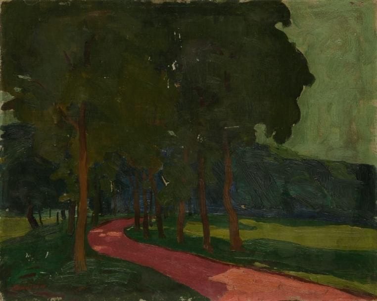 Adolphe-Marie BEAUFRÈRE (1876-1960)
Sous-bois Huile sur carton toilé. Signée en bas à gauche H:36 x L: 45 cm Commentaire: Porte au dos une ancienne étiquette marquée "1777"
