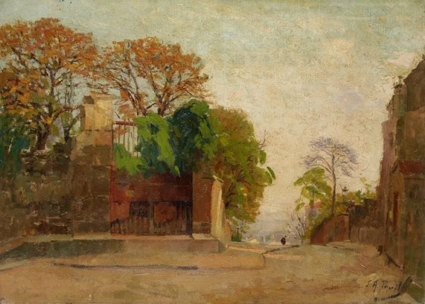 Elie Anatole PAVIL (1873-1944)
Paris, rue à Montmartre Huile sur toile. Signée en bas à droite. (Restaurations). H: 64 x L: 75 cm