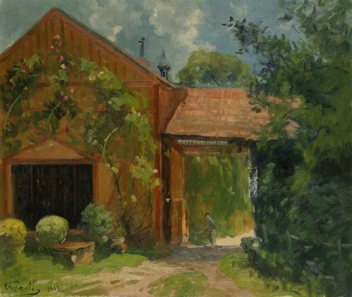 Elie Anatole PAVIL (1873-1944)
Manoir Licellot, 1938 Huile sur toile. Signée et datée en bas à gauche. Signée, datée et dédicacée au dos. (Restauration). H: 46 x L: 55 cm