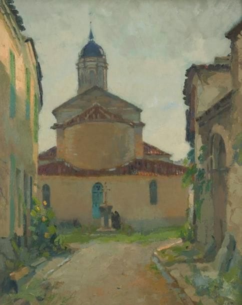 Elie Anatole PAVIL (1873-1944)
Église de Bretagne Huile sur toile. Signée en bas à droite. Titrée au dos. H: 61 x L: 50 cm