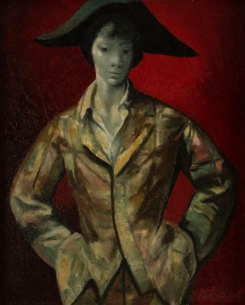 Jean Denis MAILLART (1913-?)
L'Arlequin Huile sur toile. Signée en bas à droite. H: 73 x L: 60 cm Exposition: Galerie 65, Cannes, n°681