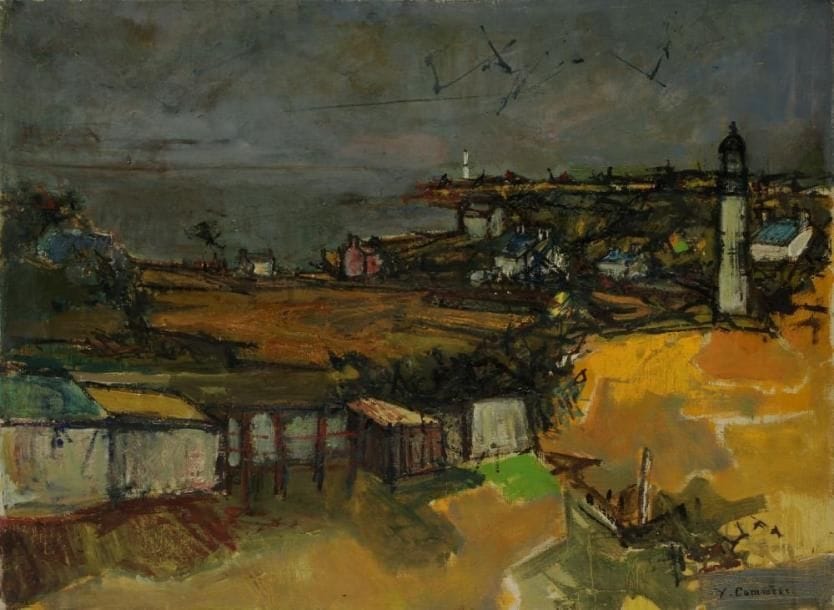 Jean-Yves COMMERE (1920-1986)
Paysage en bord de mer Huile sur toile. Signée en bas à droite. H: 60 x L: 81 cm