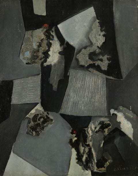 Casimir ZIELENKIEWICZ dit CAZIEL [polonais] (1906-1988)
Composition abstraite, 1952 Huile sur toile. Signée et datée en bas à droite. H: 51 x L: 41 cm