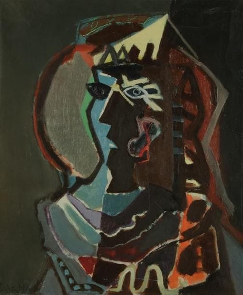 Jan DARNA (1901-1974)
Visage cubiste Huile sur toile. Signée en bas à gauche. H: 55 x L: 46 cm