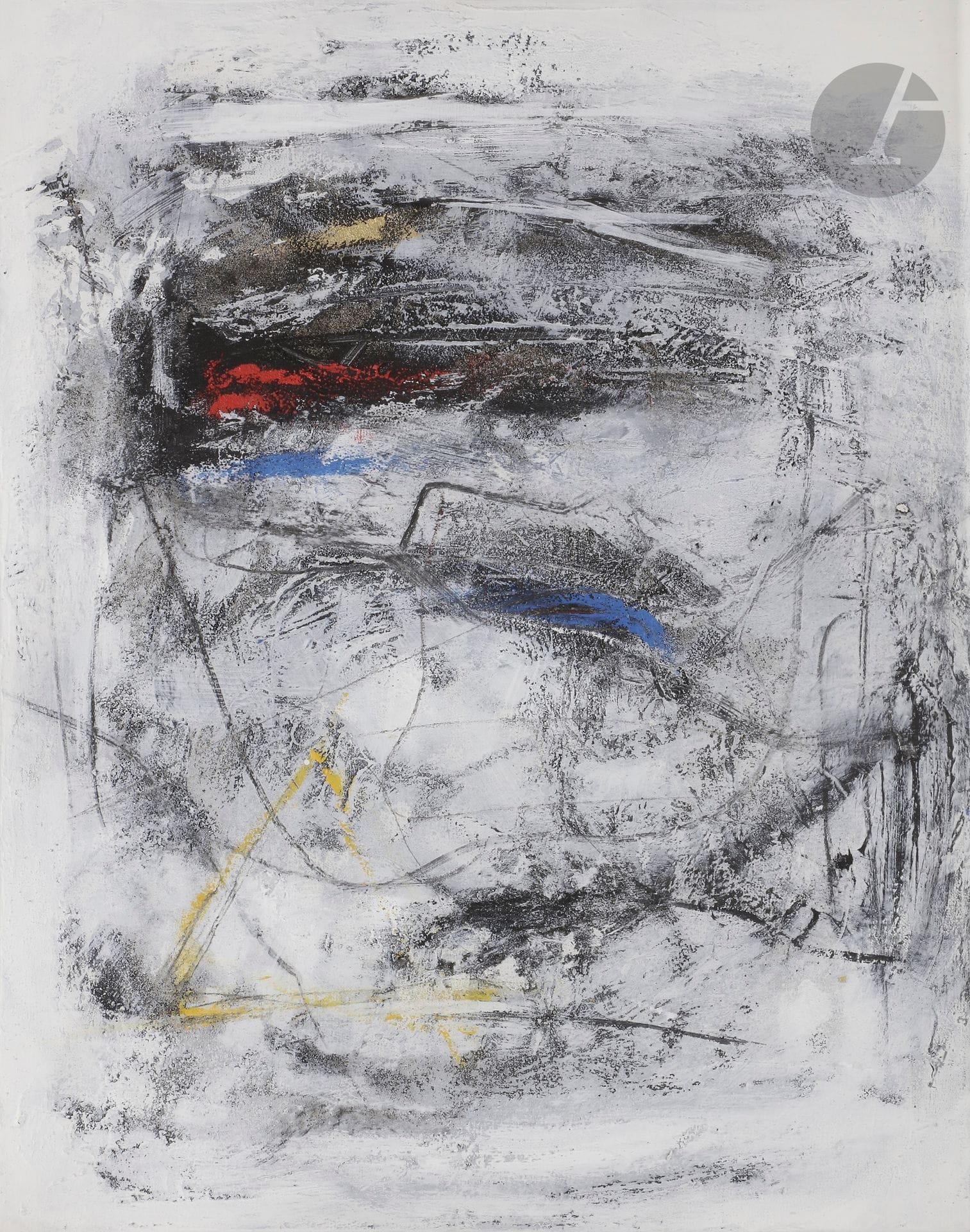 Masataka KUBOTA [Japanese] (b. 1945)
La Traccia, 1990
Oil on panel.
Signed, dated and titled on the back.
50 x 40 cm