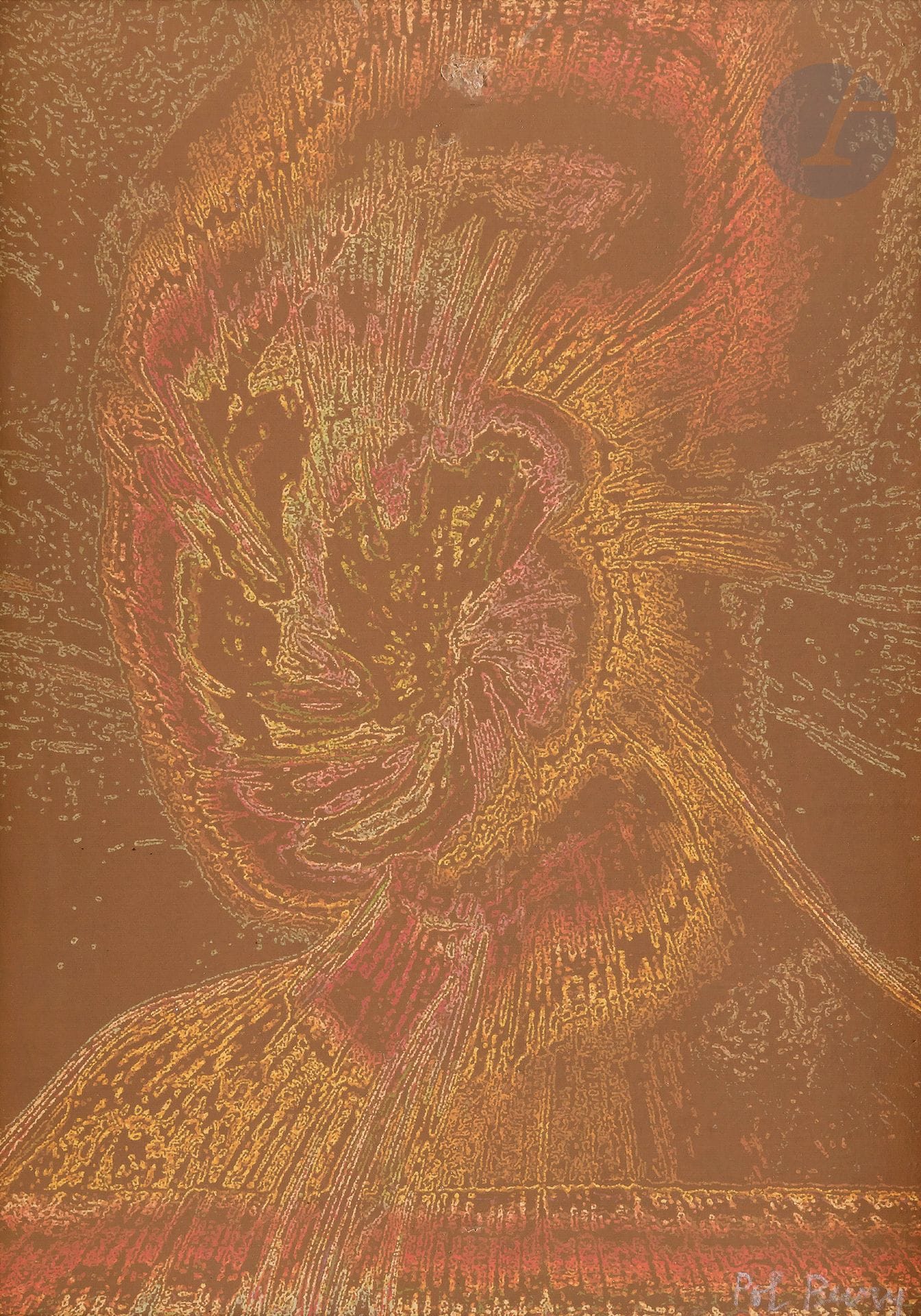 Pol BURY [belge] (1922-2005)
Portrait d'homme, d'après Antonello da Messina, série Des Ramollissements Virtuels, 2001
Monotype numérique sur papier monté sur toile.
Signé en bas à droite.
26,5 x 19 cm

Gilles Marquenie, Pol Bury Online Catalogue Raisonné, n°M230 (www.polbury.org)