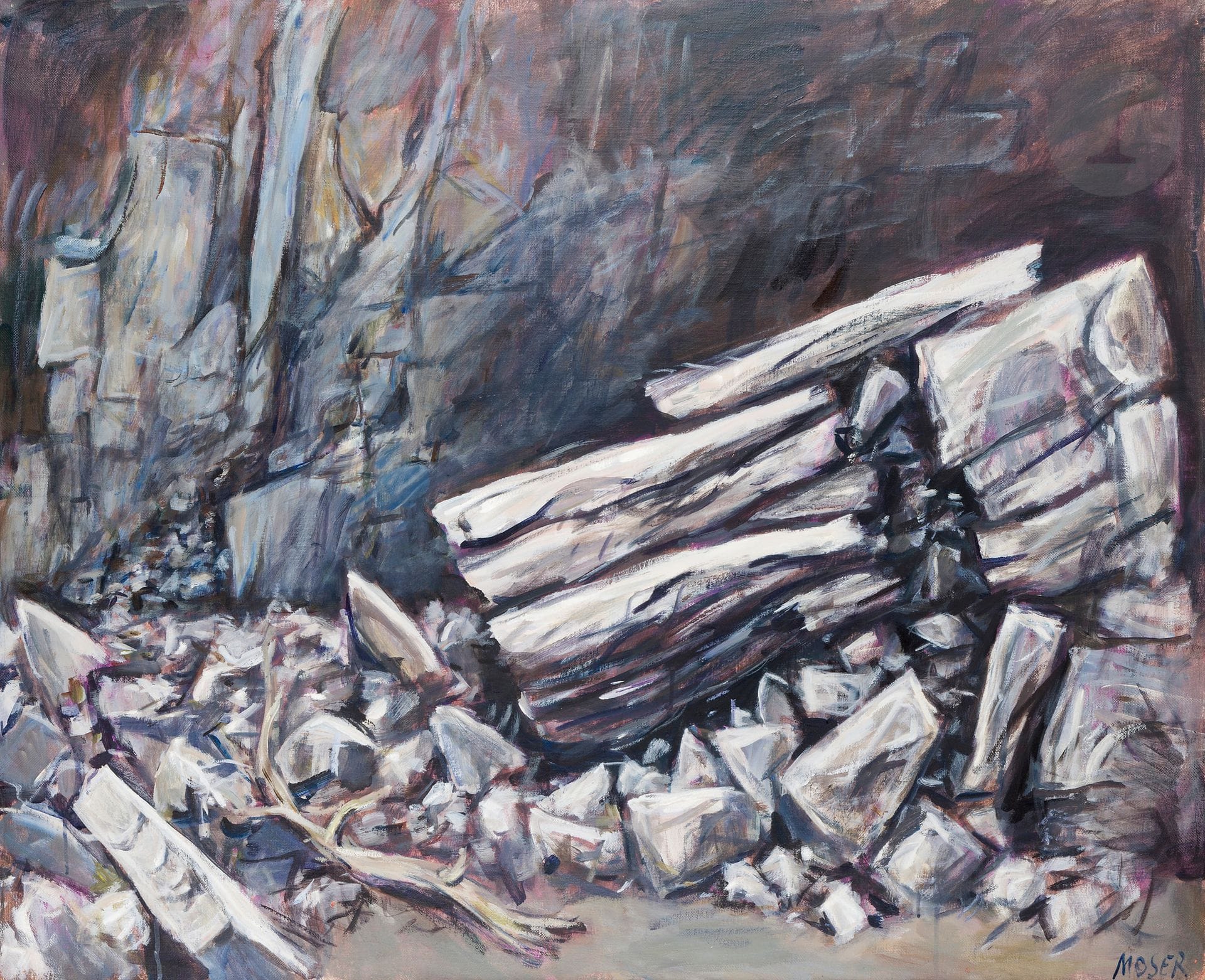Wilfrid MOSER [suisse] (1914-1997)
Le Gardien, 1978
Huile et acrylique sur toile.
Signée en bas à droite.
Datée sur le châssis.
97 x 120 cm

Provenance : 
Galerie Jeanne Bucher, Paris (étiquette sur le châssis).

Exposition : 
Wilfrid Moser, Kunsthaus, Zurich, 3 septembre - 31 octobre 1993, catalogue, n° 151, reproduit p. 184.