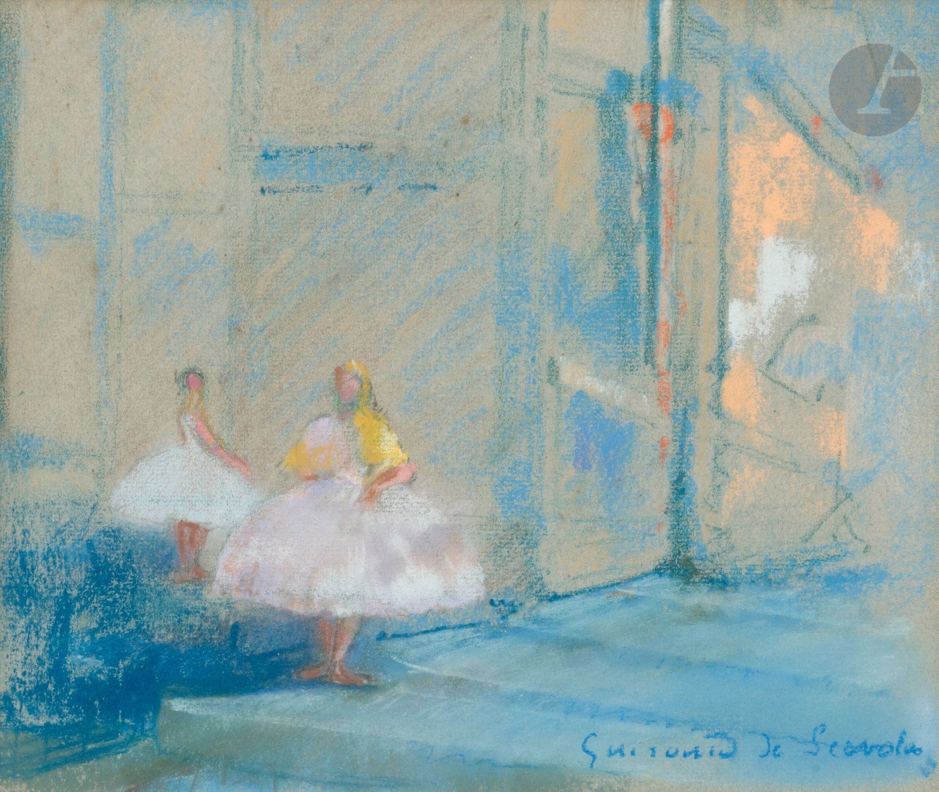 Lucien-Victor GUIRAND DE SCÉVOLA (1871-1950)
La Danse
Pastel.
Signé en bas à droite.
21x25,5cm
