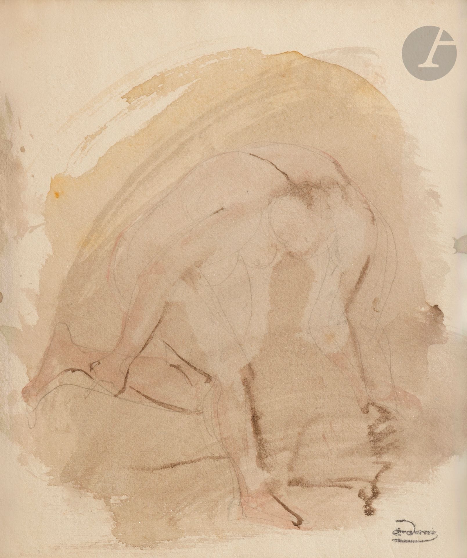 André DERAIN (1880-1954)
Femme à sa toilette
Encre, lavis d’encre et crayon.
Timbre de la signature en bas à droite.
24,5x20cm

Provenance: 
Vente succession Raymonde Knaublich, Mes Loiseau et Schmidt, Saint-Germain-en-Laye, 23 et 24 mars 2002.