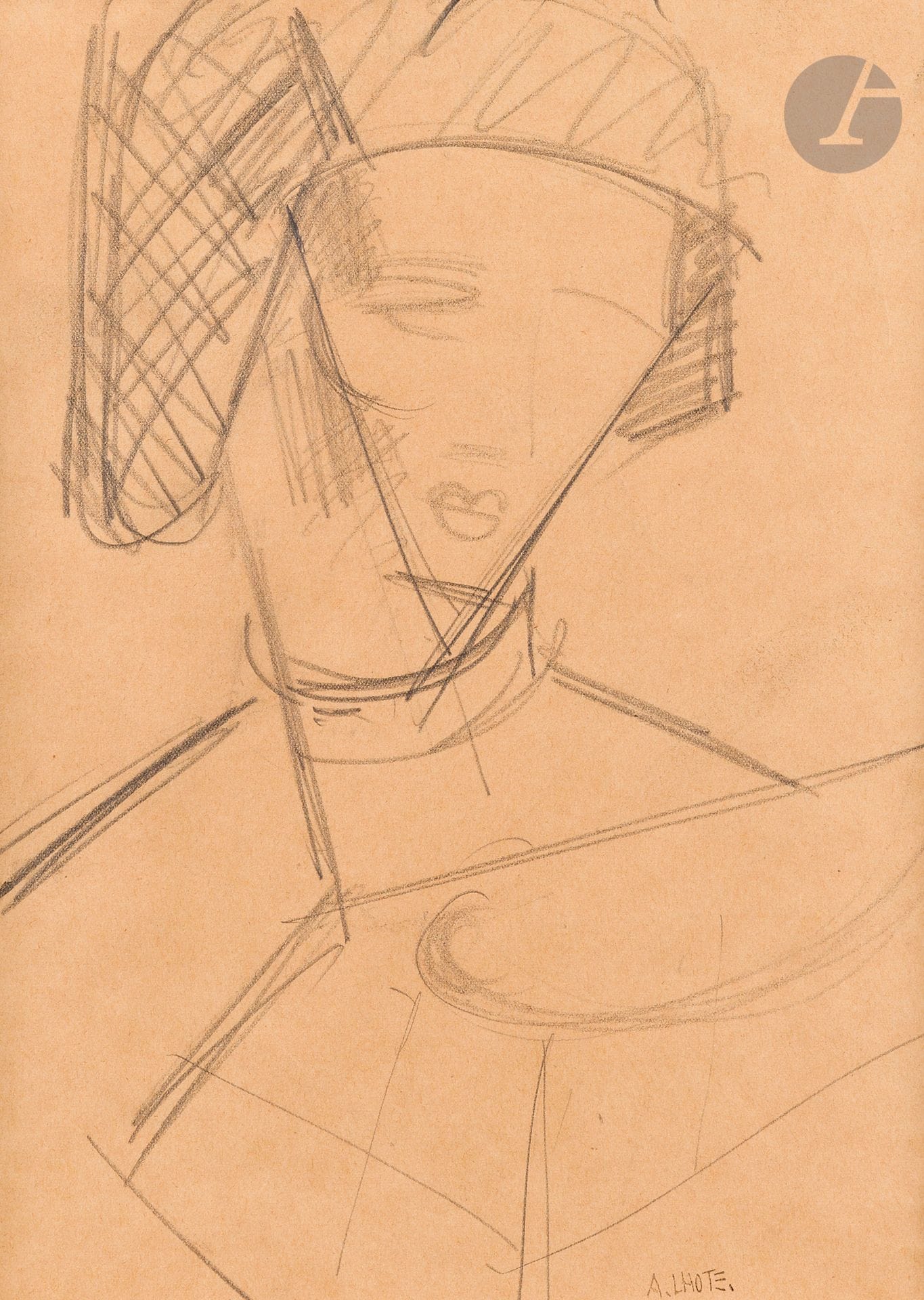 André LHOTE (1885-1962)
Portrait de femme
Mine de plomb.
Signée en bas à droite.
Étude de têtes au dos.
31x23cm

Nous remercions Madame Dominique Bermann Martin d’avoir confirmé l’authenticité de cette œuvre.