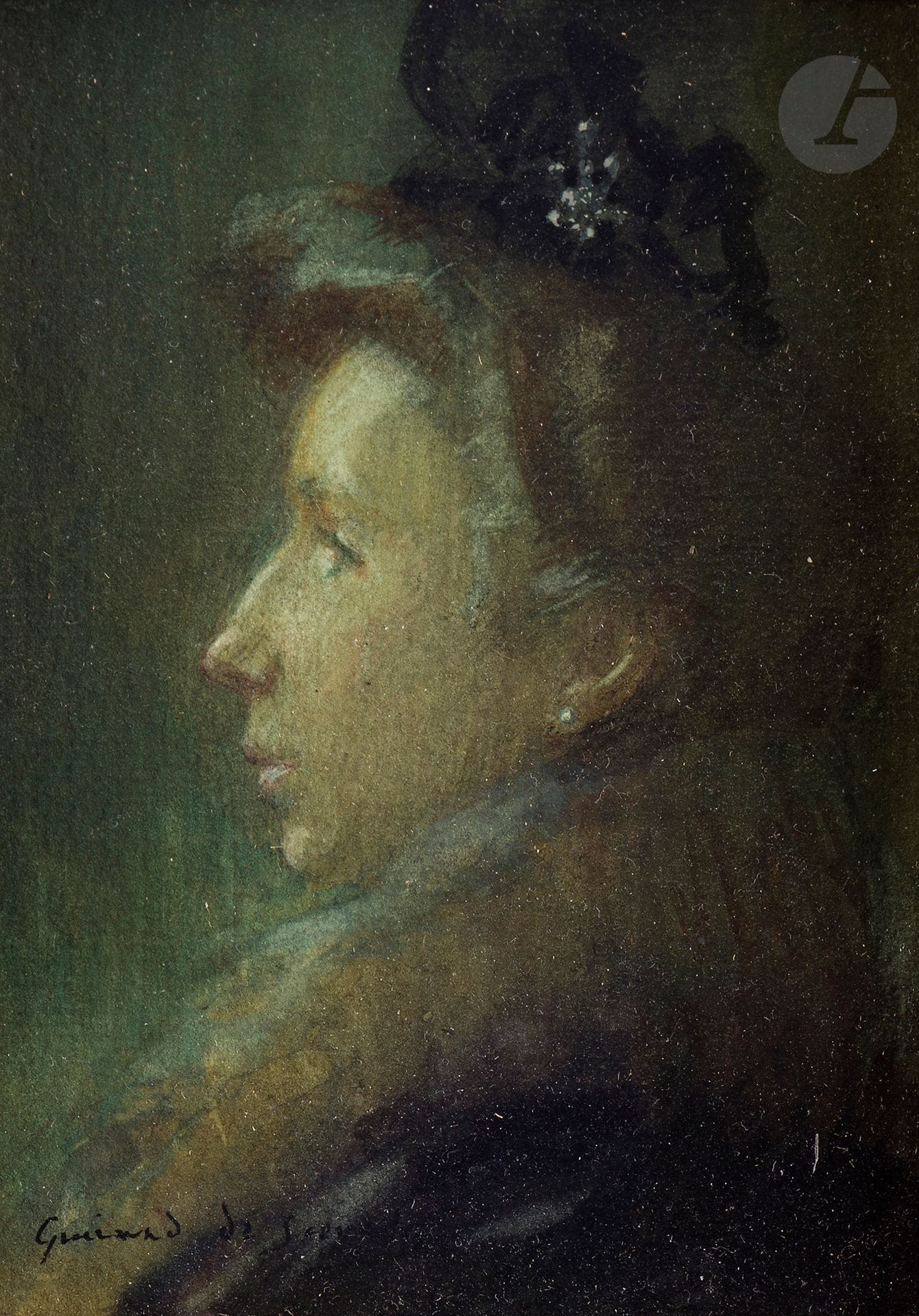 Lucien-Victor GUIRAND de SCÉVOLA (1871-1950)
Portrait of a woman
Watercolor and gouache.
Signed lower left.
13x10cm