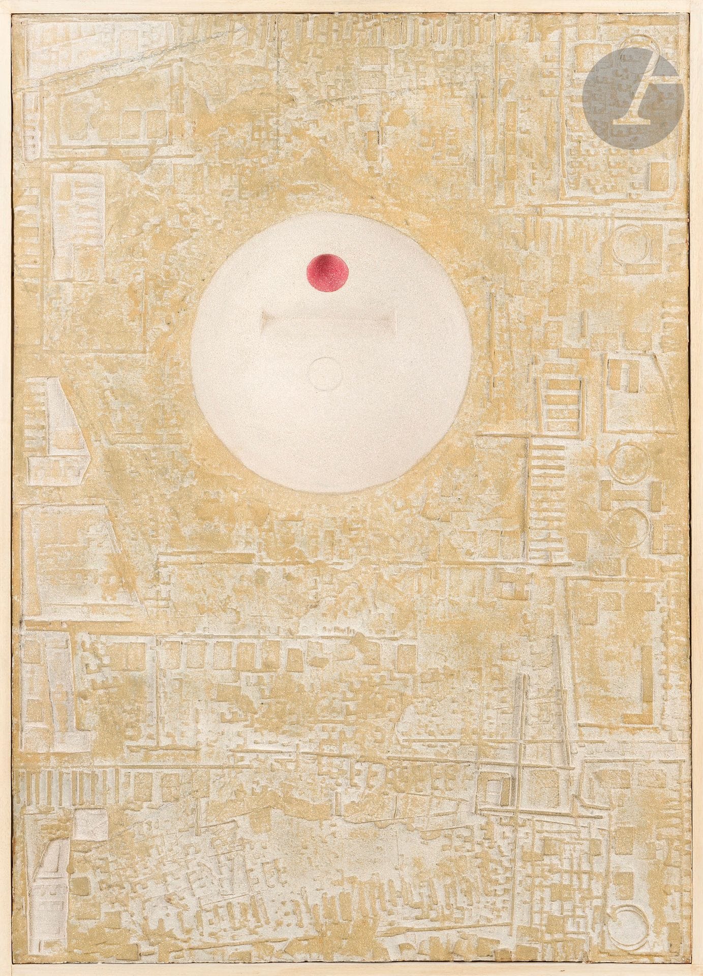 Edgard PILLET (1912-1996)
Rose des sables, 1964
Crucible (resin, fiber and sand).
Signed, dated and titled on back.
98 x 70 cm

Provenance :
- Sale Maître Declerck, Douai, June 28, 1992.
- Sale Maître Cornette de Saint-Cyr, Paris, March 29 and May 11, 1994.

Exhibition: 
Rencontres d'Art, Musée Ingres, Montauban, July - October 2003 (label on back).

This work is referenced in the Edgard Pillet archives as CR 308.