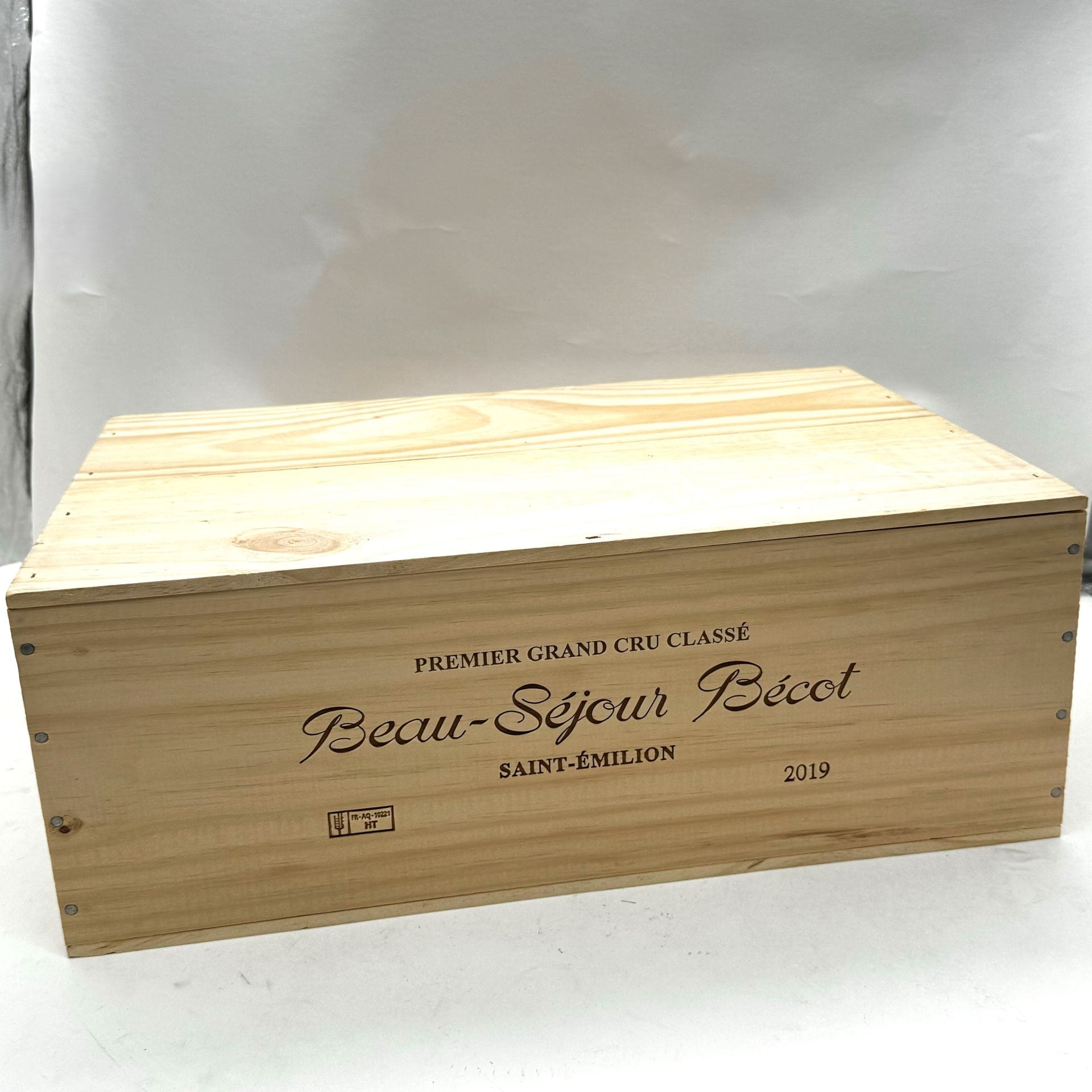 12 B CHÂTEAU BEAU-SÉJOUR BÉCOT (Caisse Bois d'origine), GCC1B Saint-Emilion, 2019