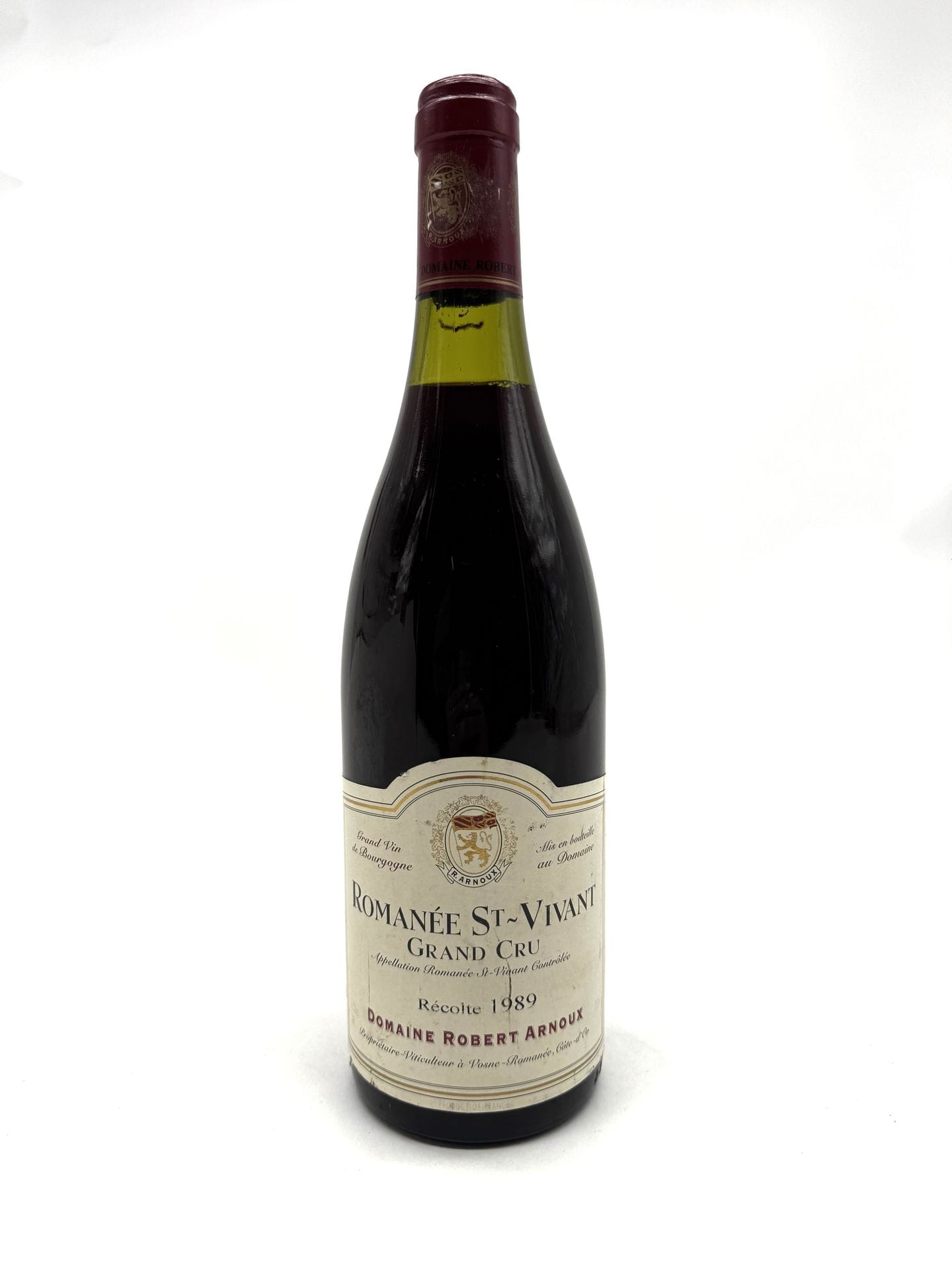 1 B ROMANÉE SAINT-VIVANT (Grand Cru) (2,5 cm ; e.l.a.), Domaine Robert Arnoux, 1989