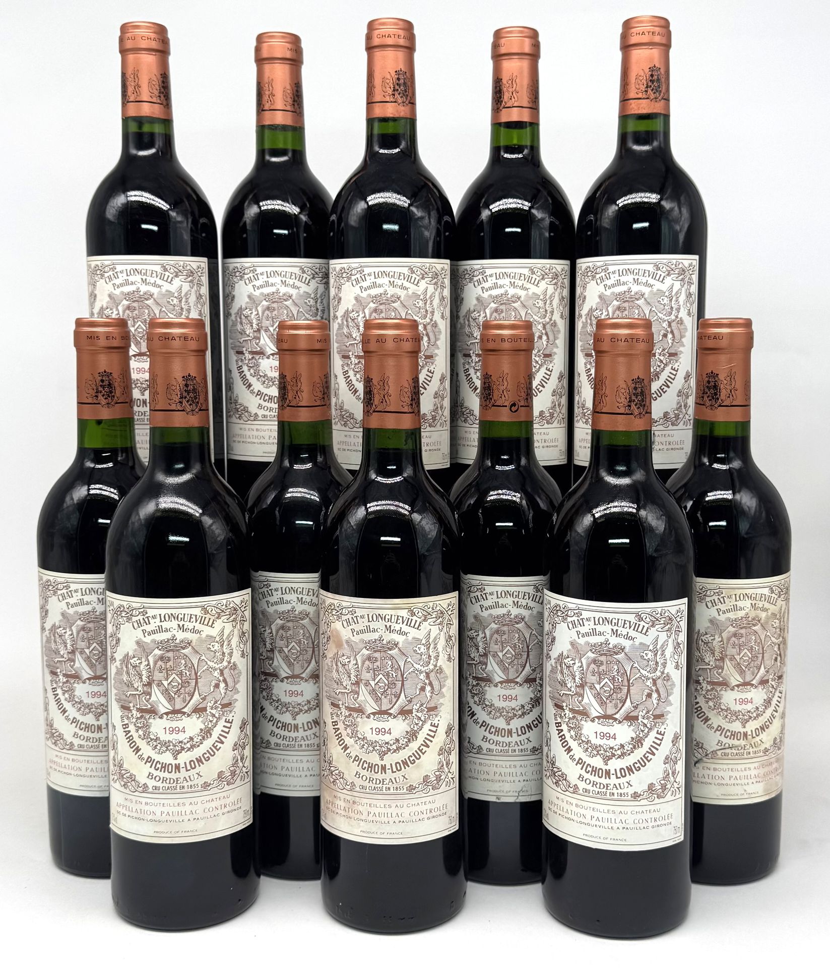 12 B CHÂTEAU PICHON LONGUEVILLE BARON (Caisse Bois d'origine) (3 e.t.h; 1 e.l.a. et 3 e.a.), GCC2 Pauillac, 1994