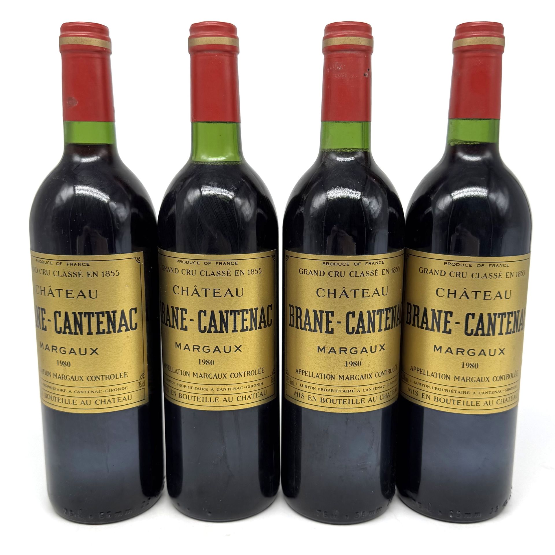 4 B CHÂTEAU BRANE-CANTENAC (1 B.G; 1 T.L.B.), GCC2 Margaux, 1980