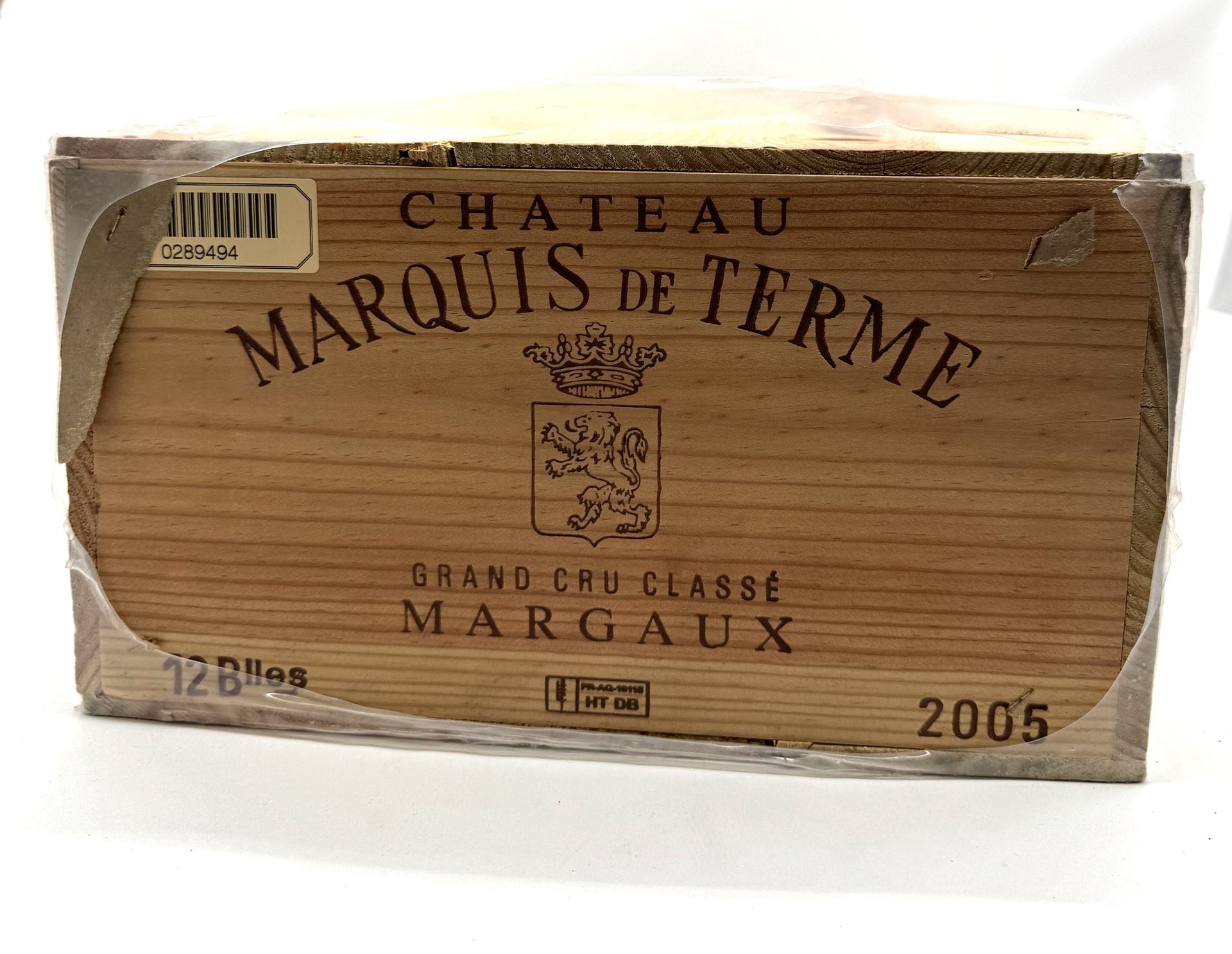12 B CHÂTEAU MARQUIS DE TERME (Caisse Bois d'origine), GCC4 Margaux, 2005