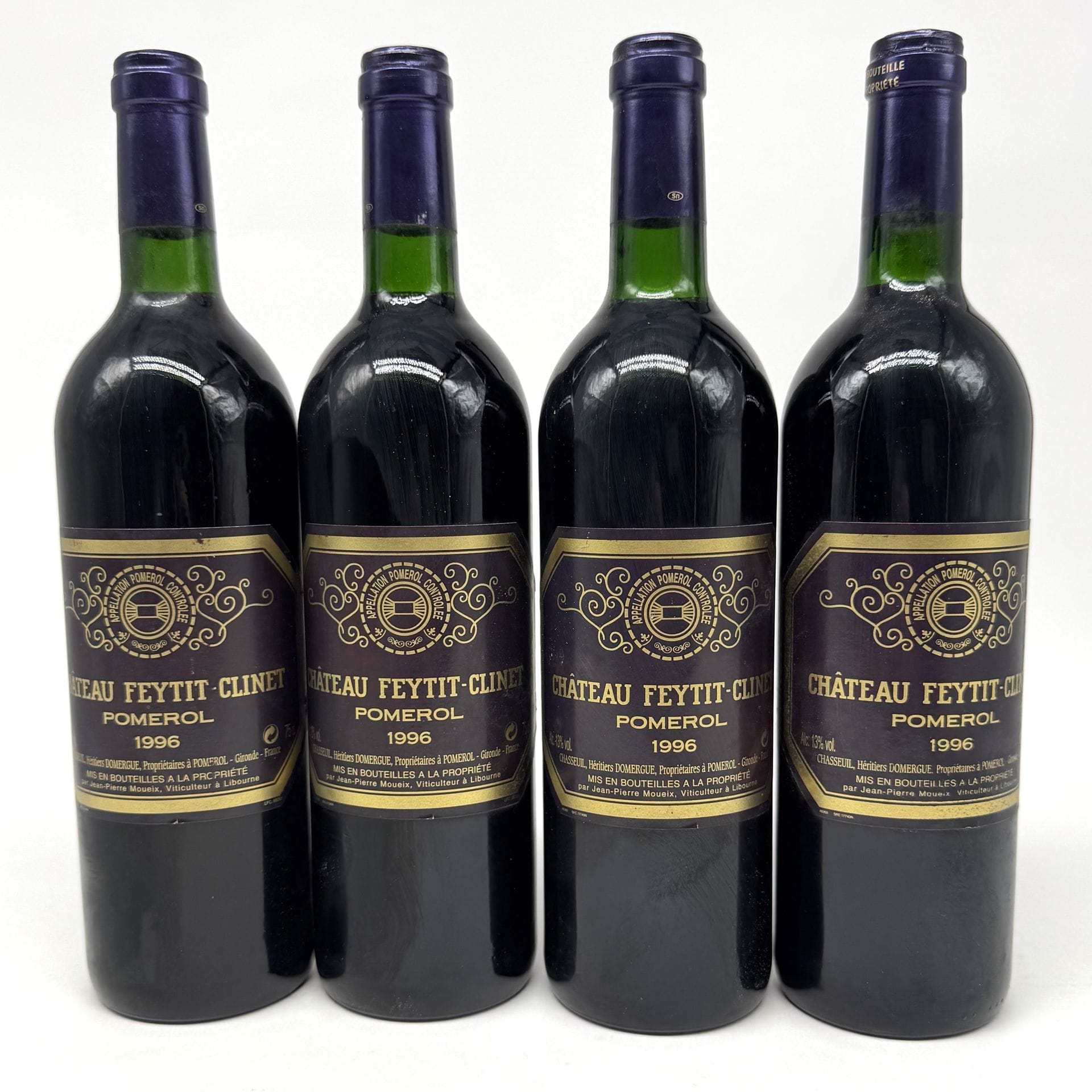 4 B CHÂTEAU FEYTIT CLINET (1 B.G; 1 T.L.B.+), Pomerol, 1996