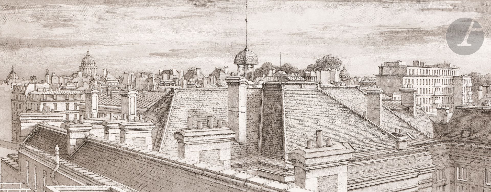Érik Desmazières (b. 1948) 
Greeting cards for the Sagot-Le Garrec gallery and for the Société des Peintres-Graveurs Français (including Petit panorama parisien). 1987, 1990 and 2006. Etching, aquatint and roulette. Various formats. Fitch 85, 121 and 199-I. Very fine proofs.