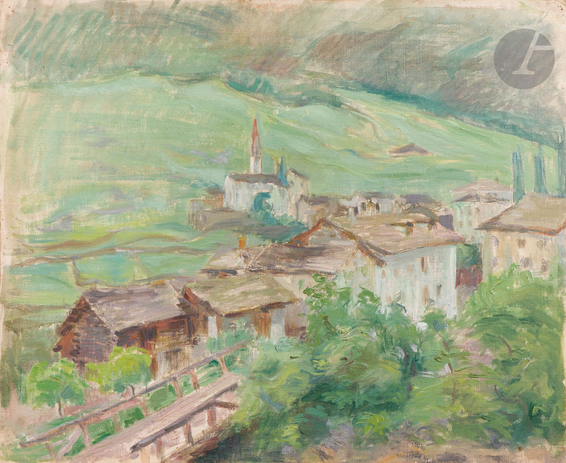 Fryda FRANKOWSKA (1872-1957)
Vue sur San Vito (Widok na San Vito), 1922
Huile sur carton.
Étiquette de Towarzystwo Zachety Sztuk Pieknych w Warszawie au dos.
38 x 46 cm

Mère de Tamara, épouse de Jan Waclaw Zawadowski, dit Zawado. 

[POLONICA, ART POLONAIS]