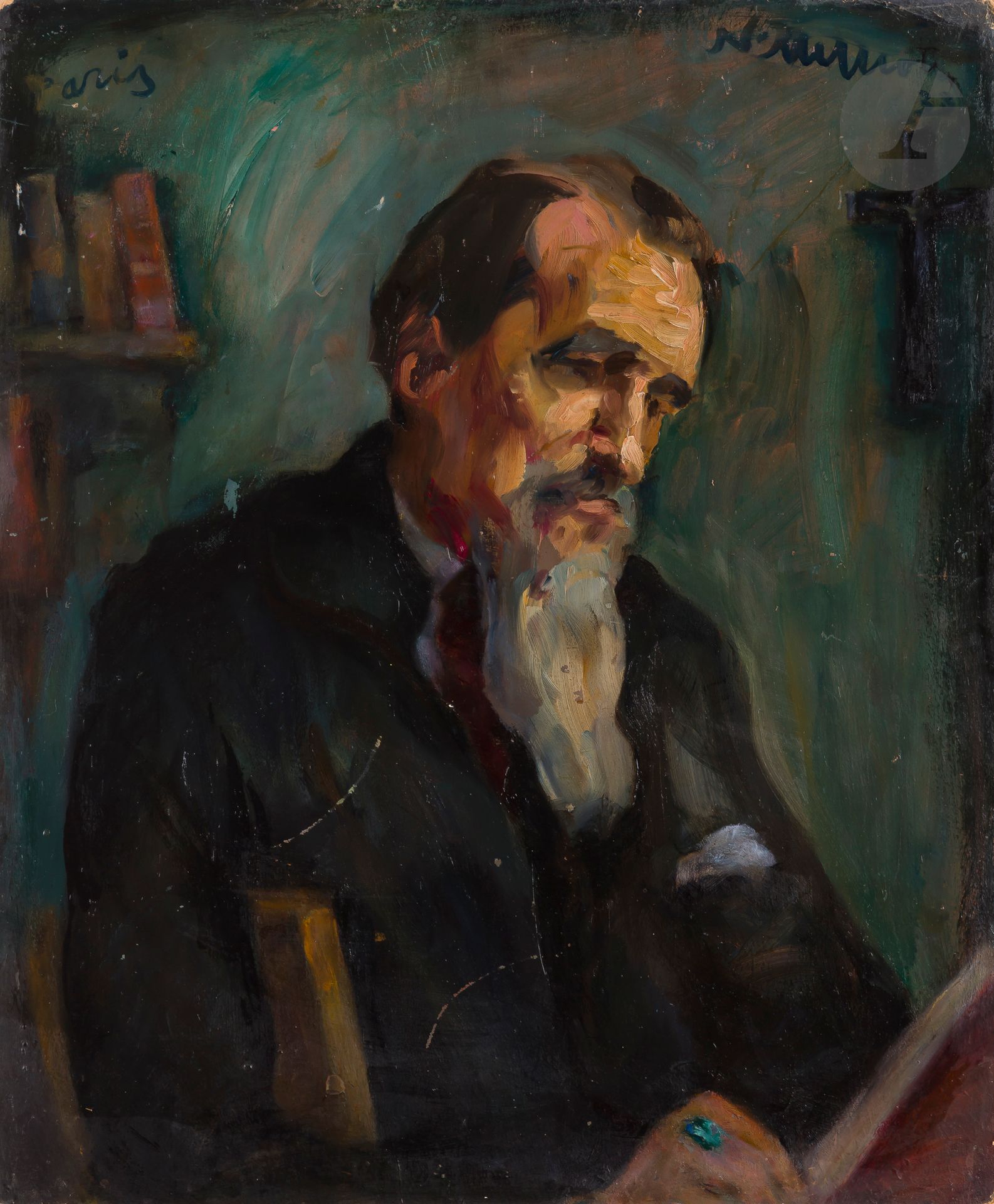 Nikolaï Dmitrievitch MILIOTTI (1874-1962)
Portrait d’homme, 1938
Huile sur carton.
Signée et datée en haut à droite, située « Paris » en haut à gauche.
73 x 59,5 cm

[ART RUSSE]