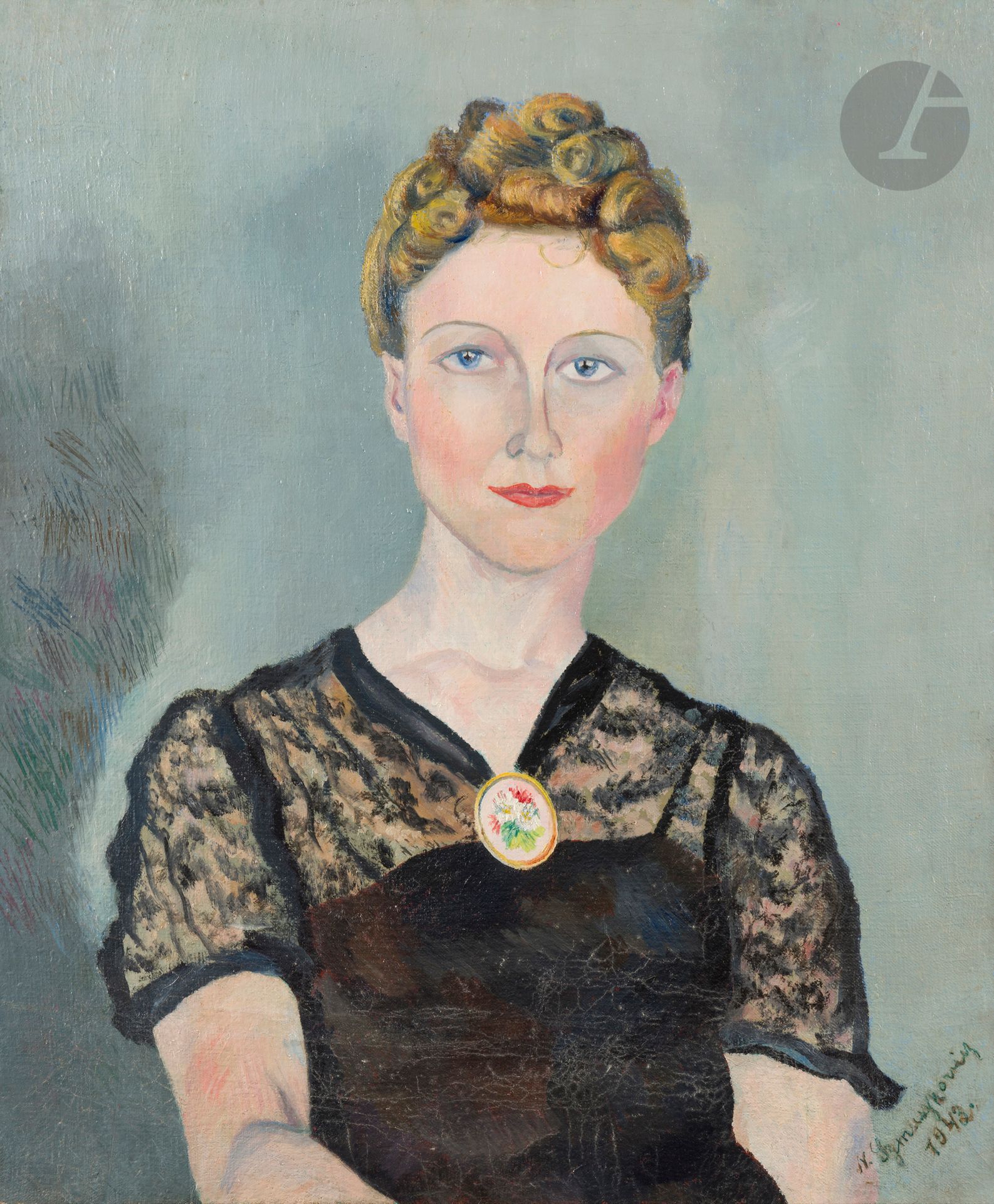 Nechama SZMUSZKOWICZ (1895-1977)
Portrait of a woman, 1943
Oil on canvas.
Signed and dated lower right.
65 x 54 cm
(Repeints).

[RUSSIAN ART]