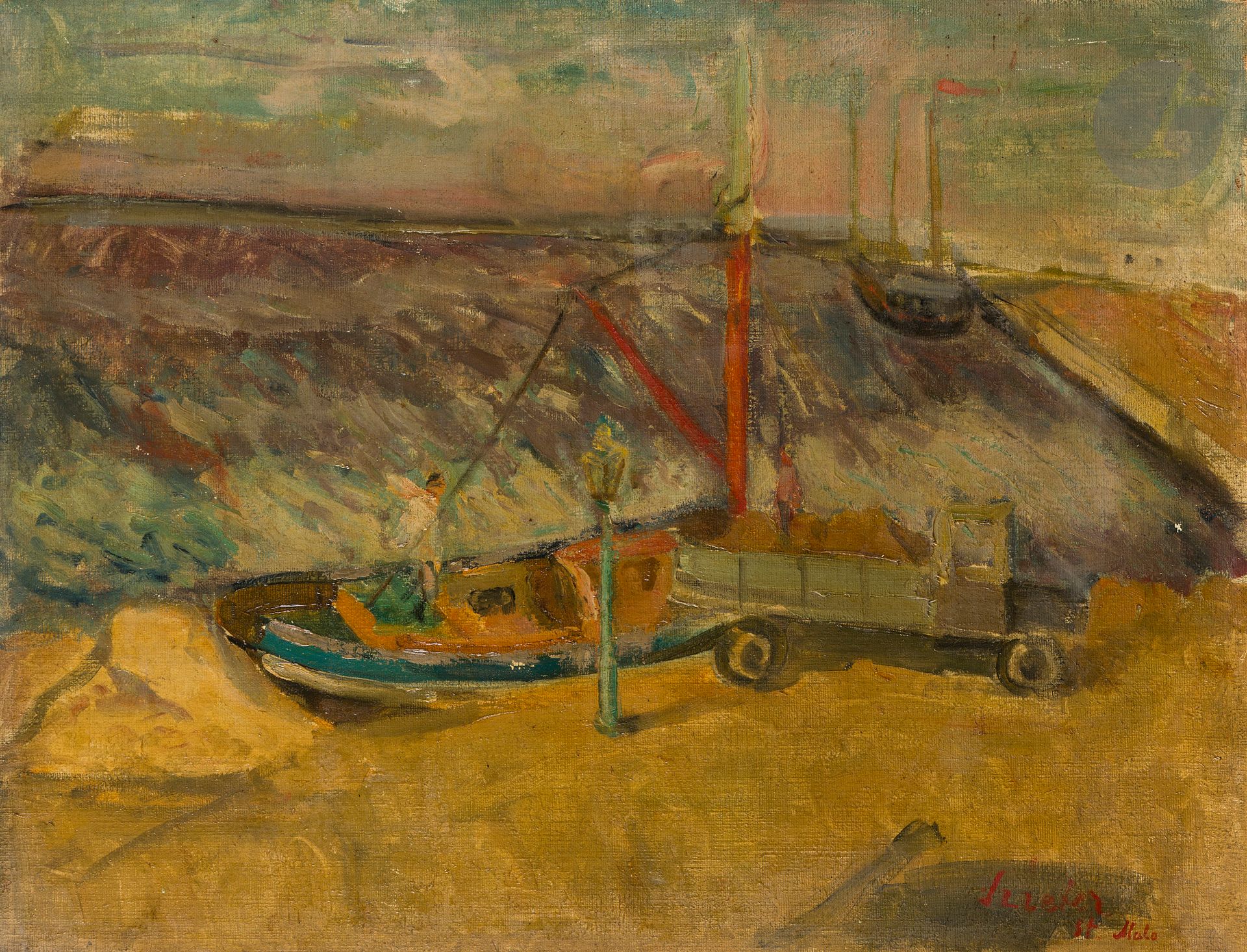 Zygmund SCHRETER (1886-1977)
Le port de St Malo
Huile sur toile.
Signée et localisée en bas à droite.
50 x 65 cm

[POLONICA, ART POLONAIS]